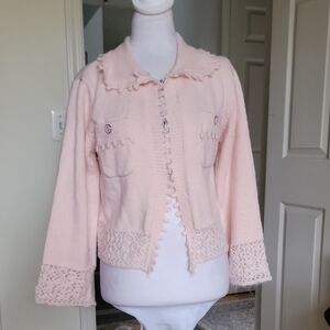 Inspired Elegant Pink Women's Cardigan